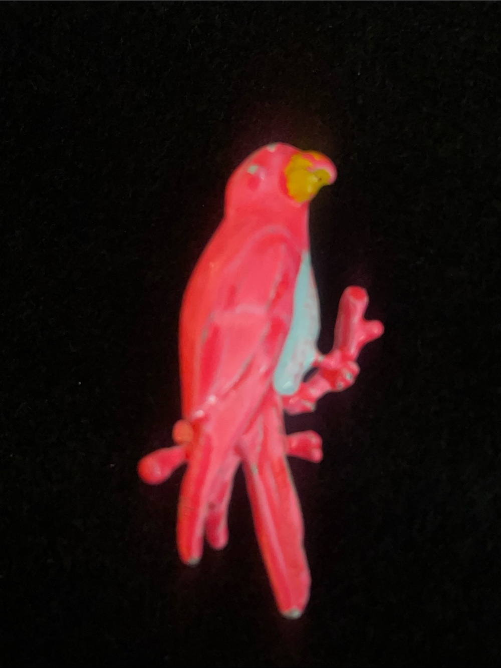 Vintage EXTREMELY RARE small bright Pink pin / Brooch!